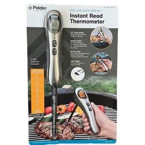 NWT Polder Instant Read Thermometer in Silver Color